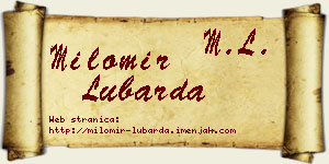Milomir Lubarda vizit kartica